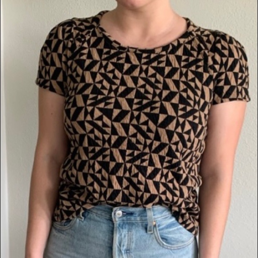 Anthropologie geometric zip shirt - Picture 3 of 6